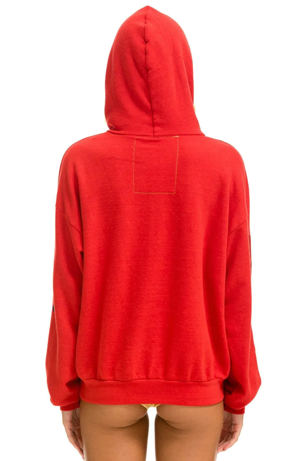 AVIATOR NATION ASPEN RELAXED PULLOVER HOODIE - RED