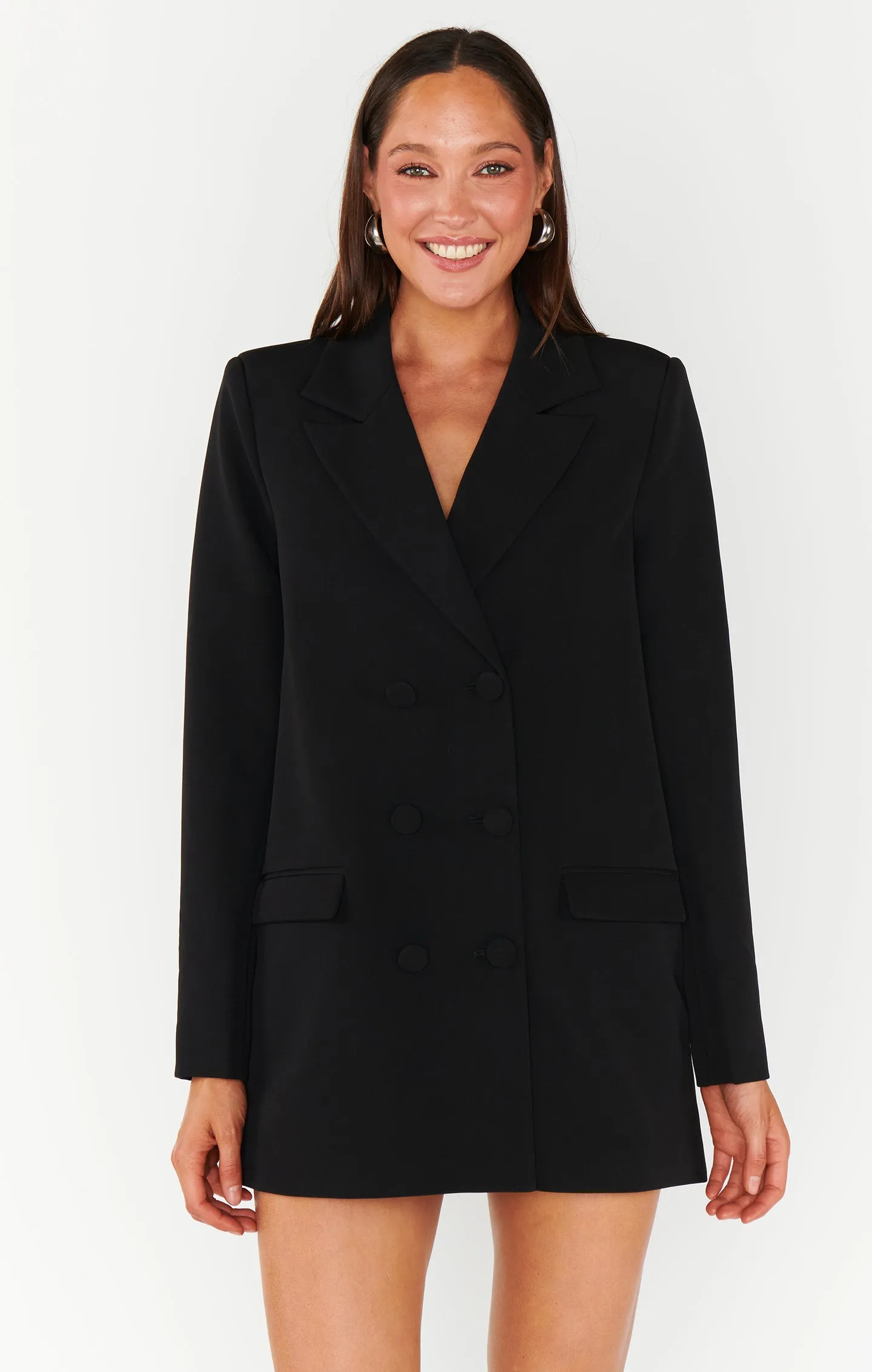 Best Blazer Dress - Black Suiting