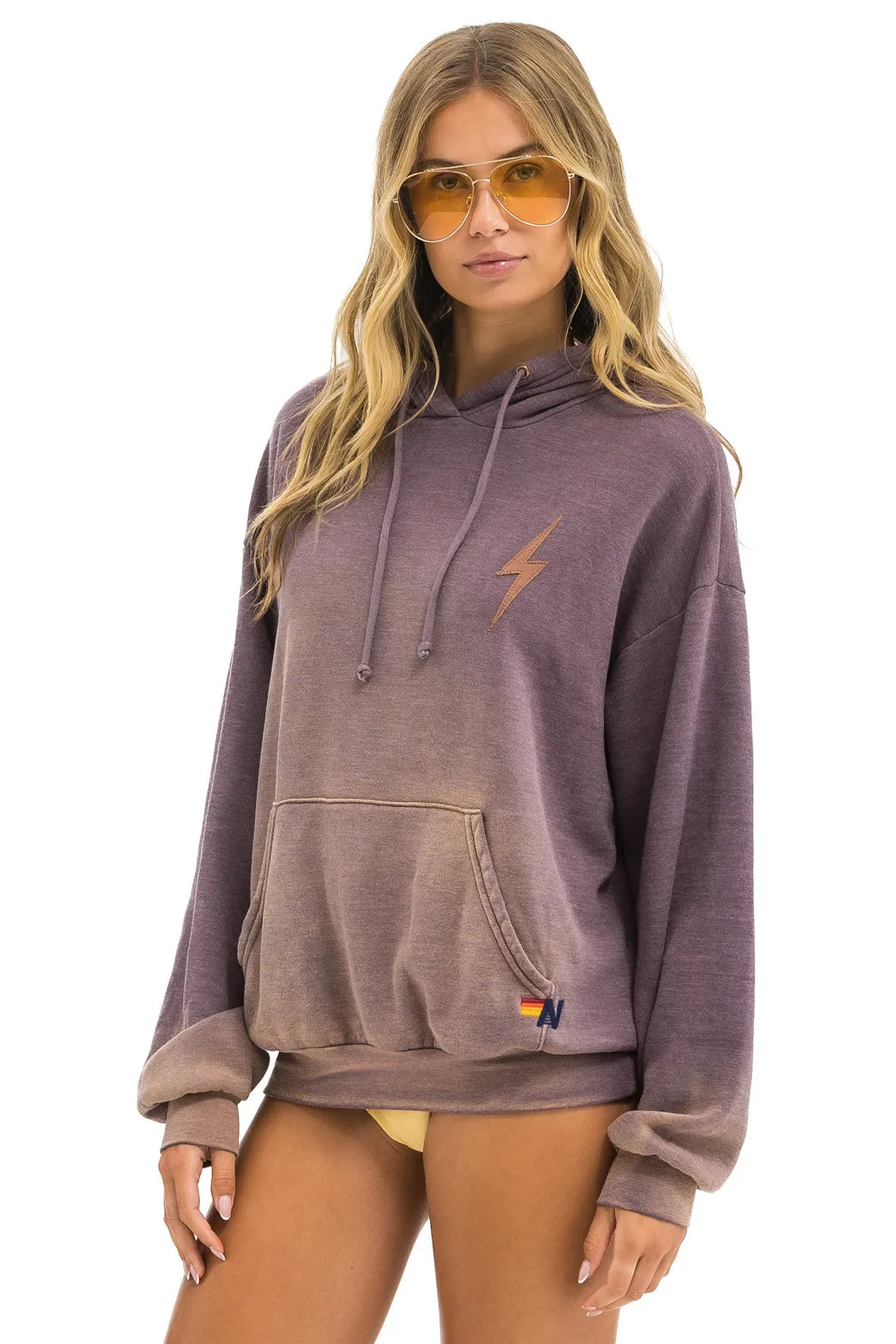 BOLT STITCH 2  RELAXED PULLOVER HOODIE - FADED MOCHA