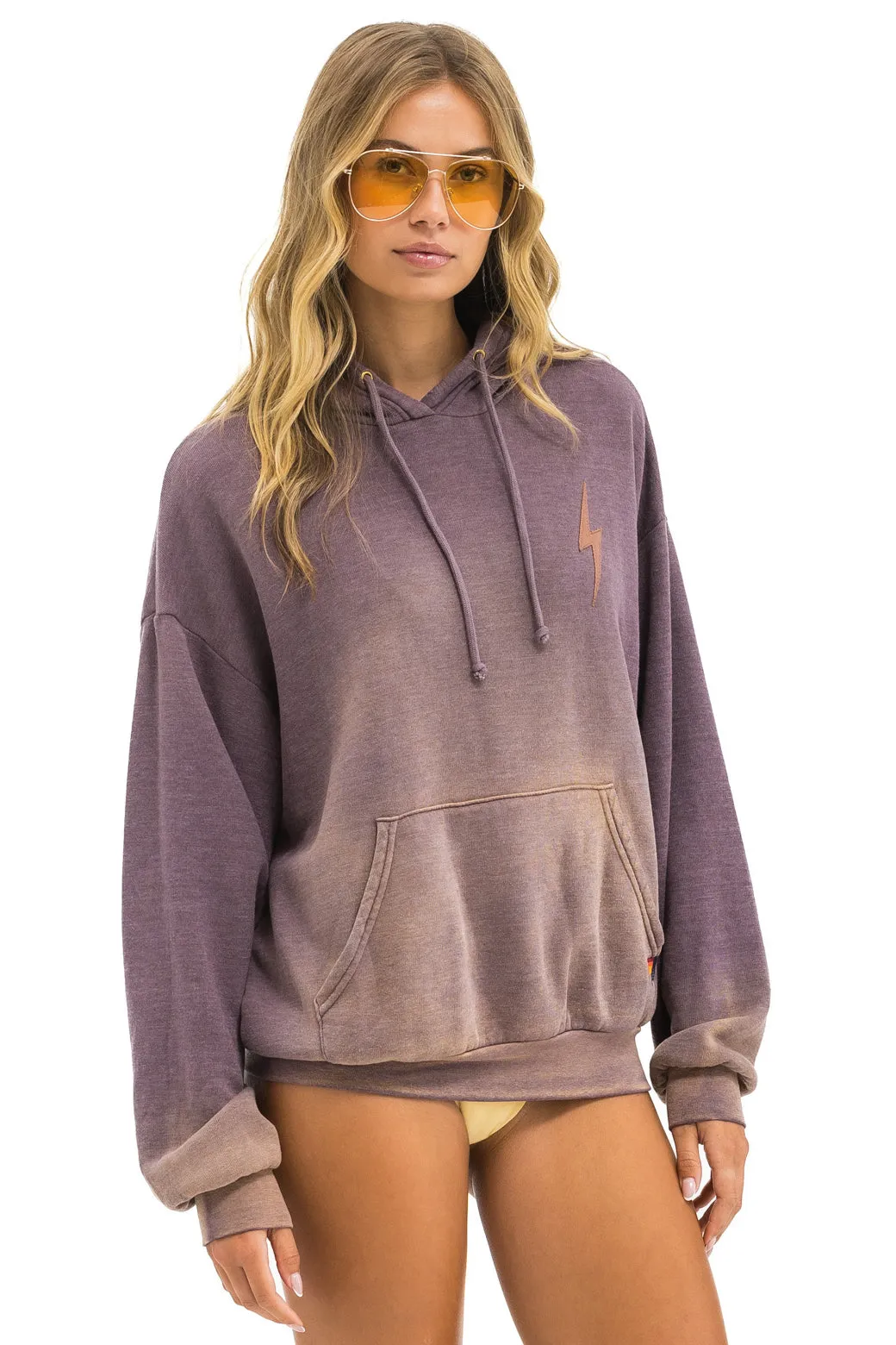 BOLT STITCH 2  RELAXED PULLOVER HOODIE - FADED MOCHA