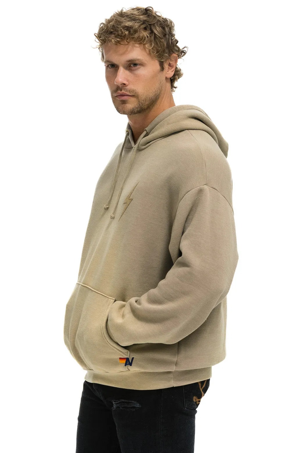 BOLT STITCH 2  RELAXED PULLOVER HOODIE - FADED TAN