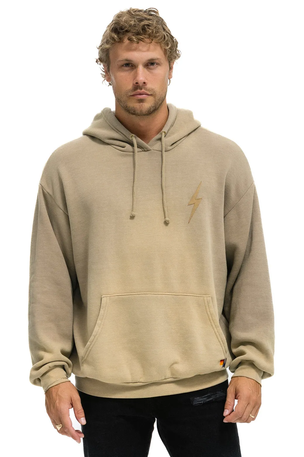 BOLT STITCH 2  RELAXED PULLOVER HOODIE - FADED TAN