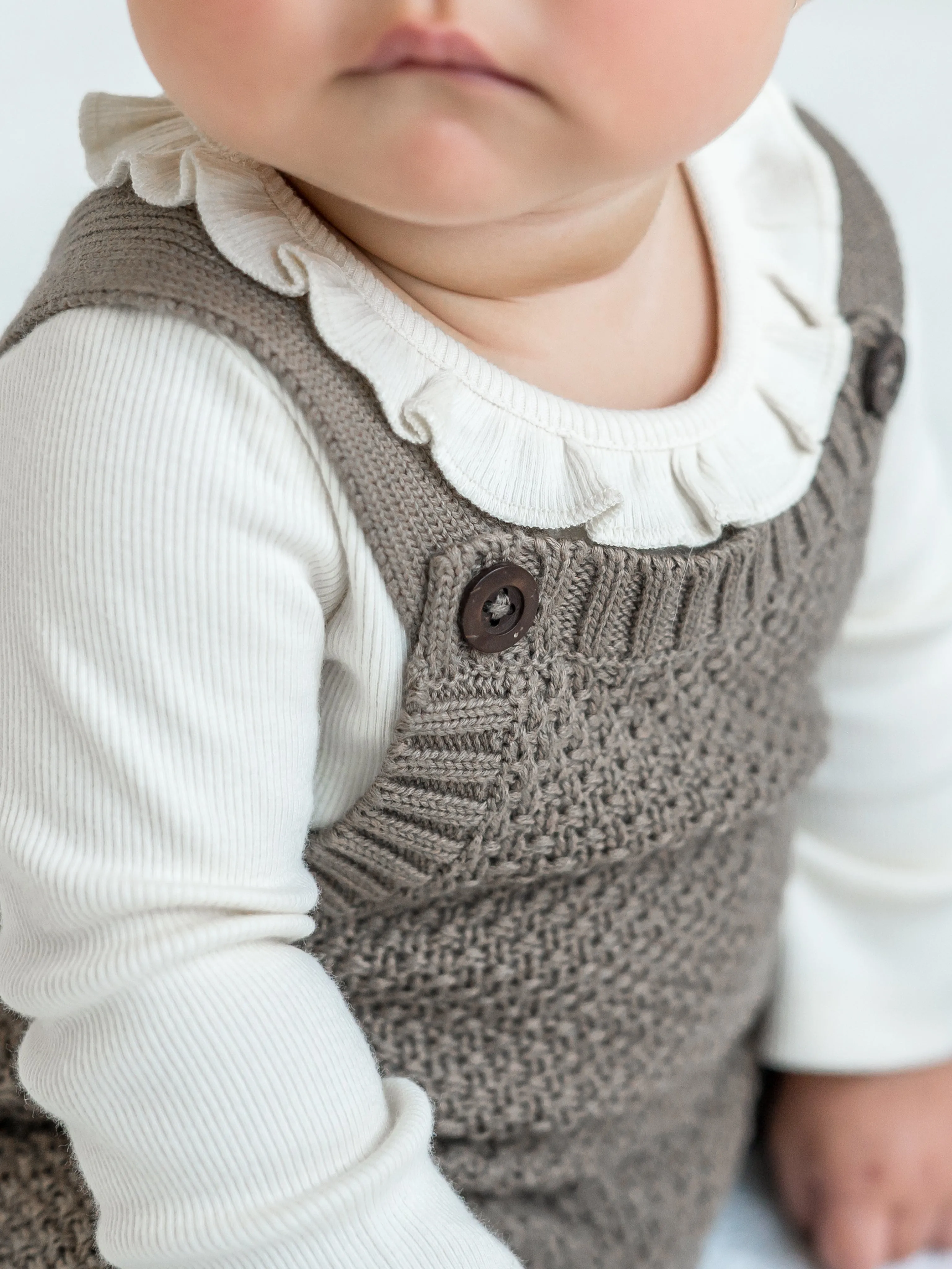 Briggs Seed Stitch Sweater Knit Overalls