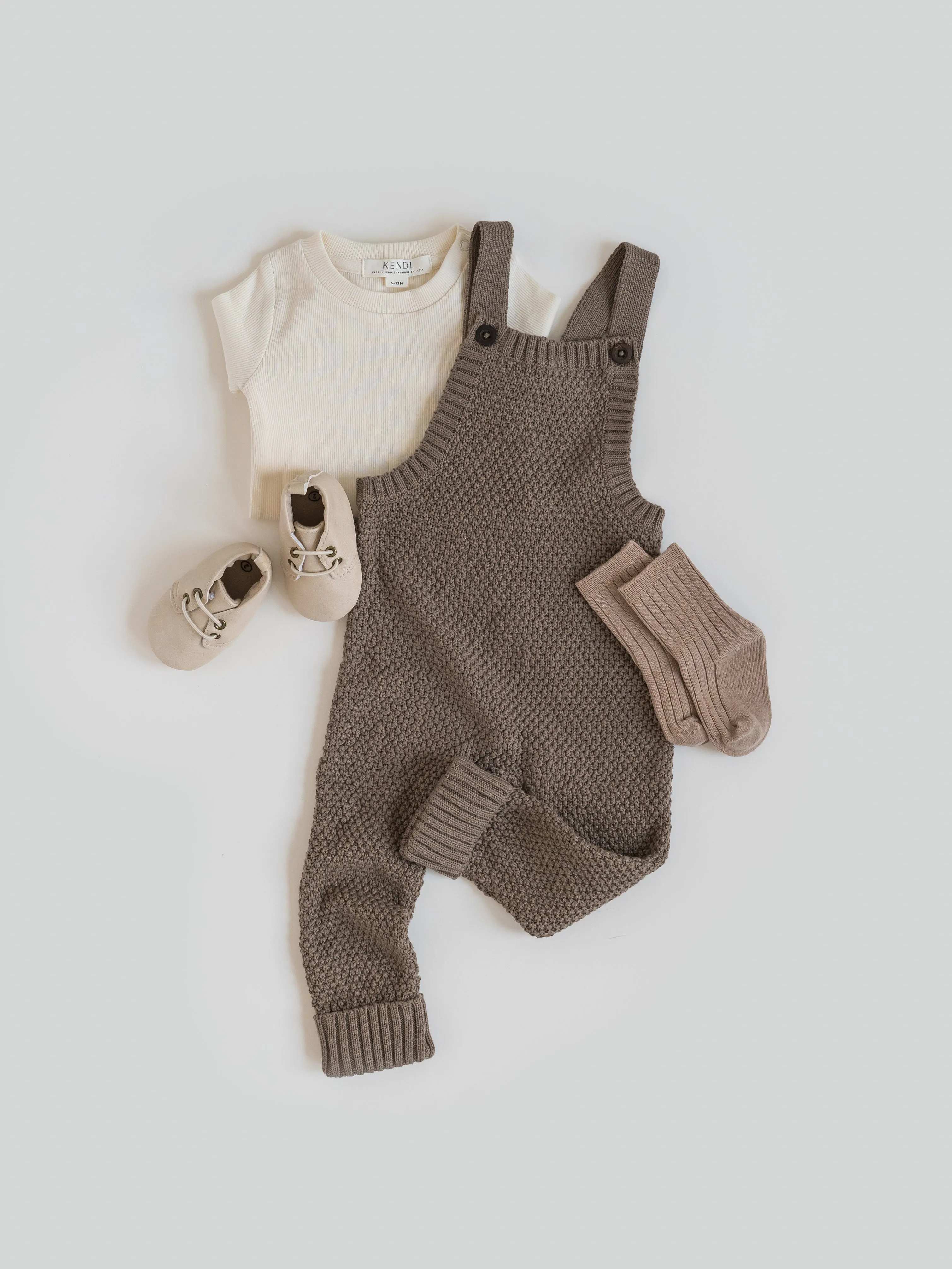 Briggs Seed Stitch Sweater Knit Overalls