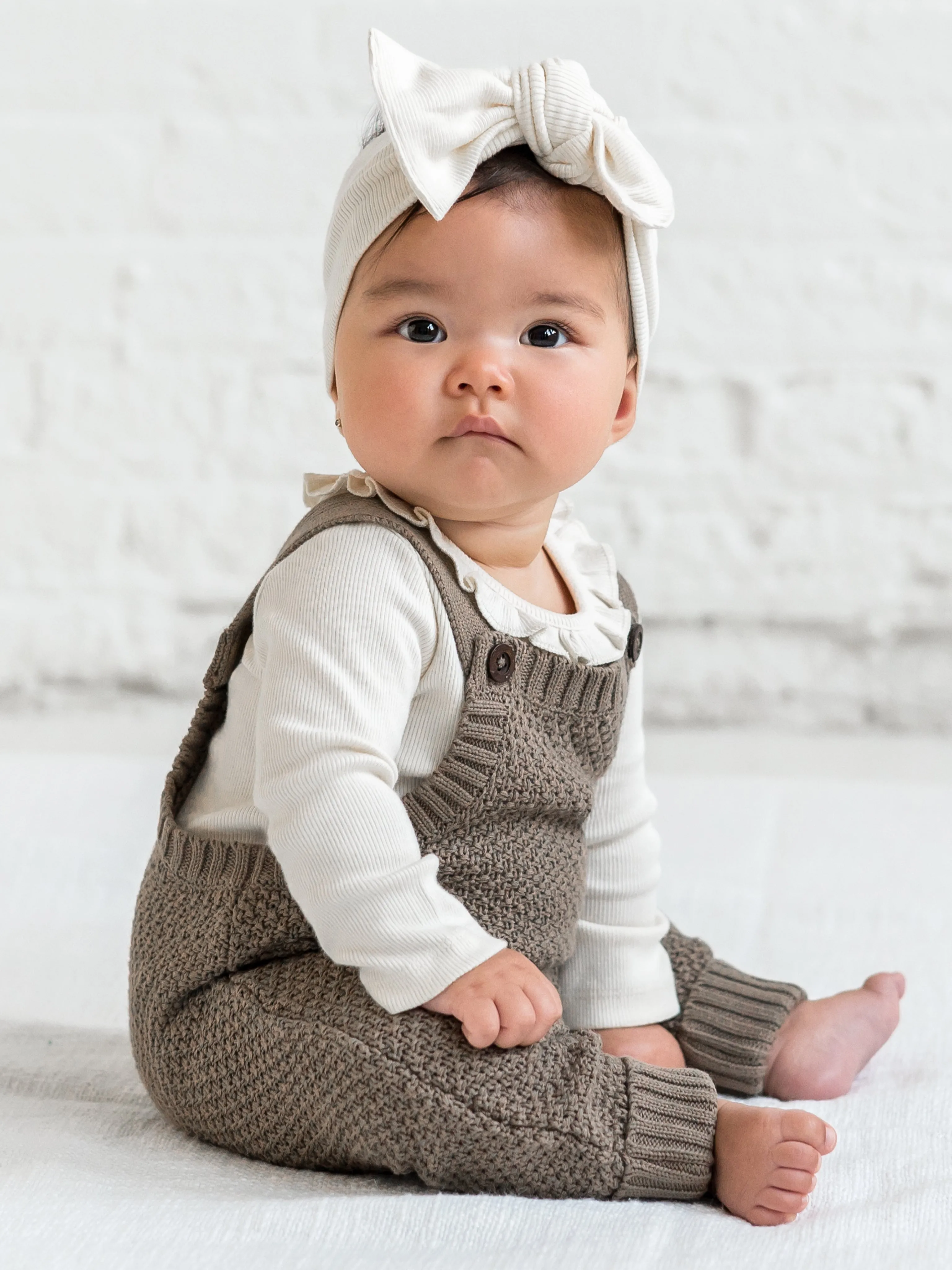 Briggs Seed Stitch Sweater Knit Overalls