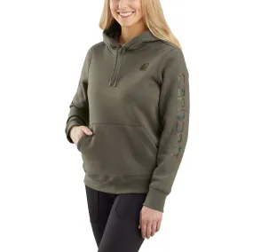 Carhartt® Relaxed Fit Midweight Hooded Logo Camo Sweatshirt