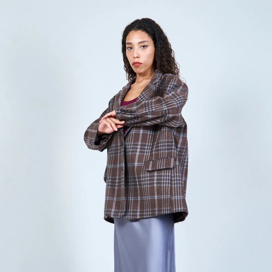 Checkered patterned blazer wholesale