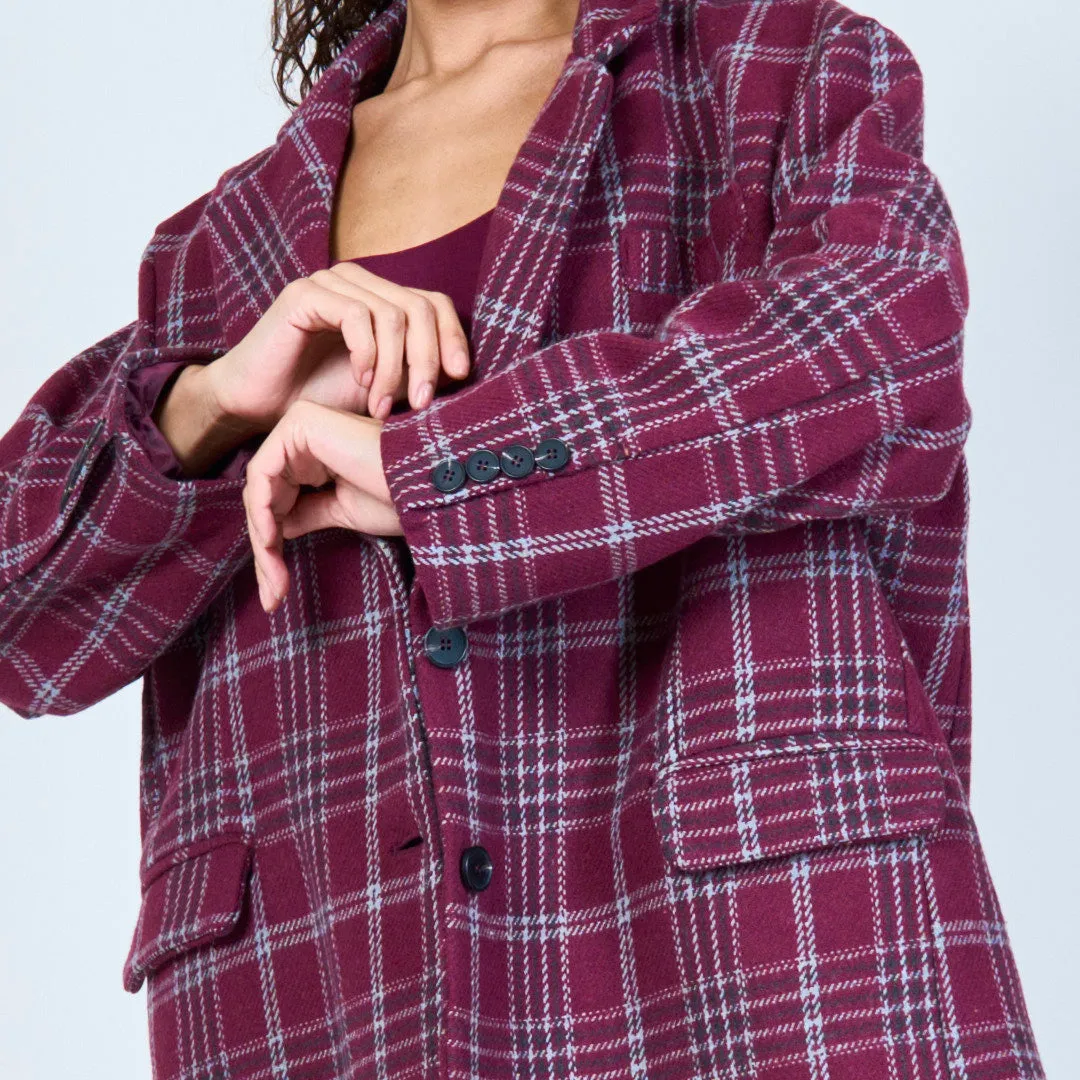 Checkered patterned blazer wholesale