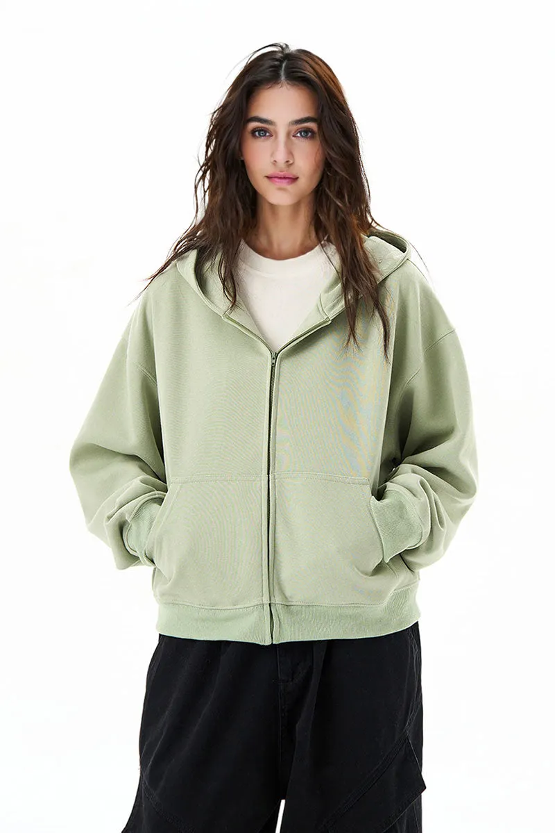 Classic Relaxed Fit Zip-Up Hoodie