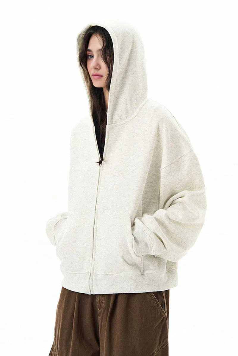 Classic Relaxed Fit Zip-Up Hoodie