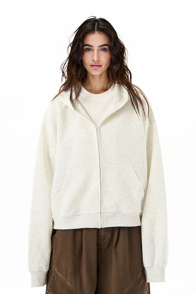 Classic Relaxed Fit Zip-Up Hoodie