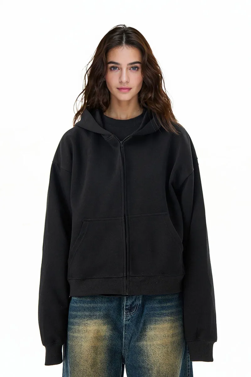 Classic Relaxed Fit Zip-Up Hoodie