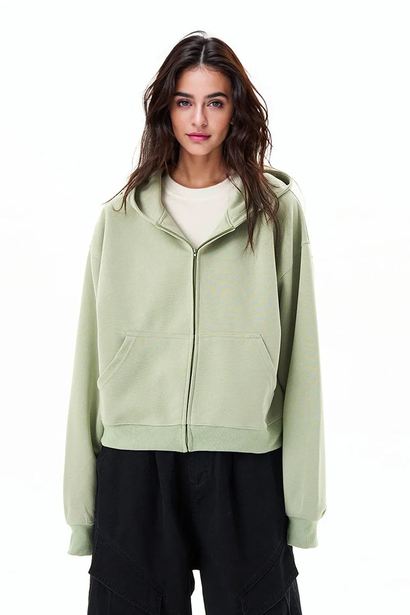 Classic Relaxed Fit Zip-Up Hoodie