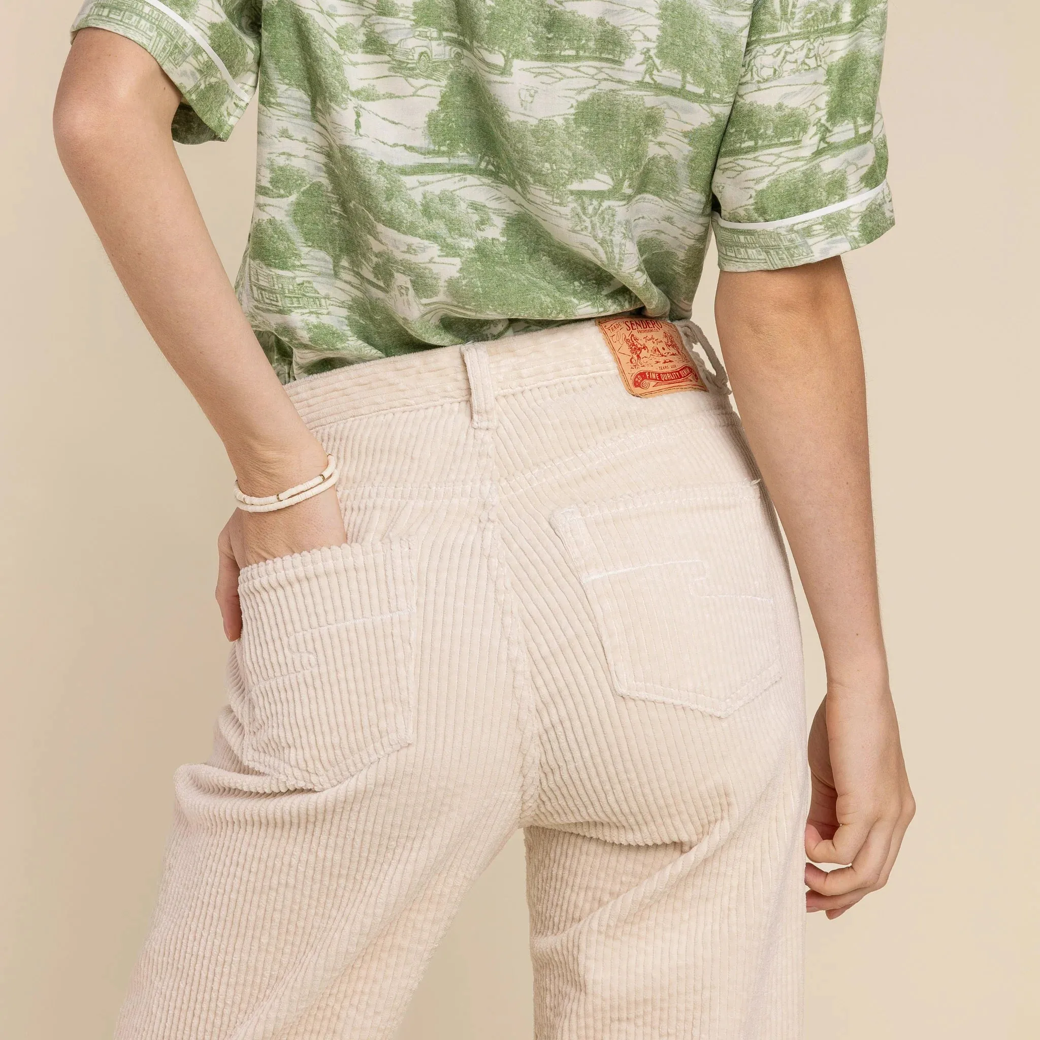 Cream Corduroy Pants