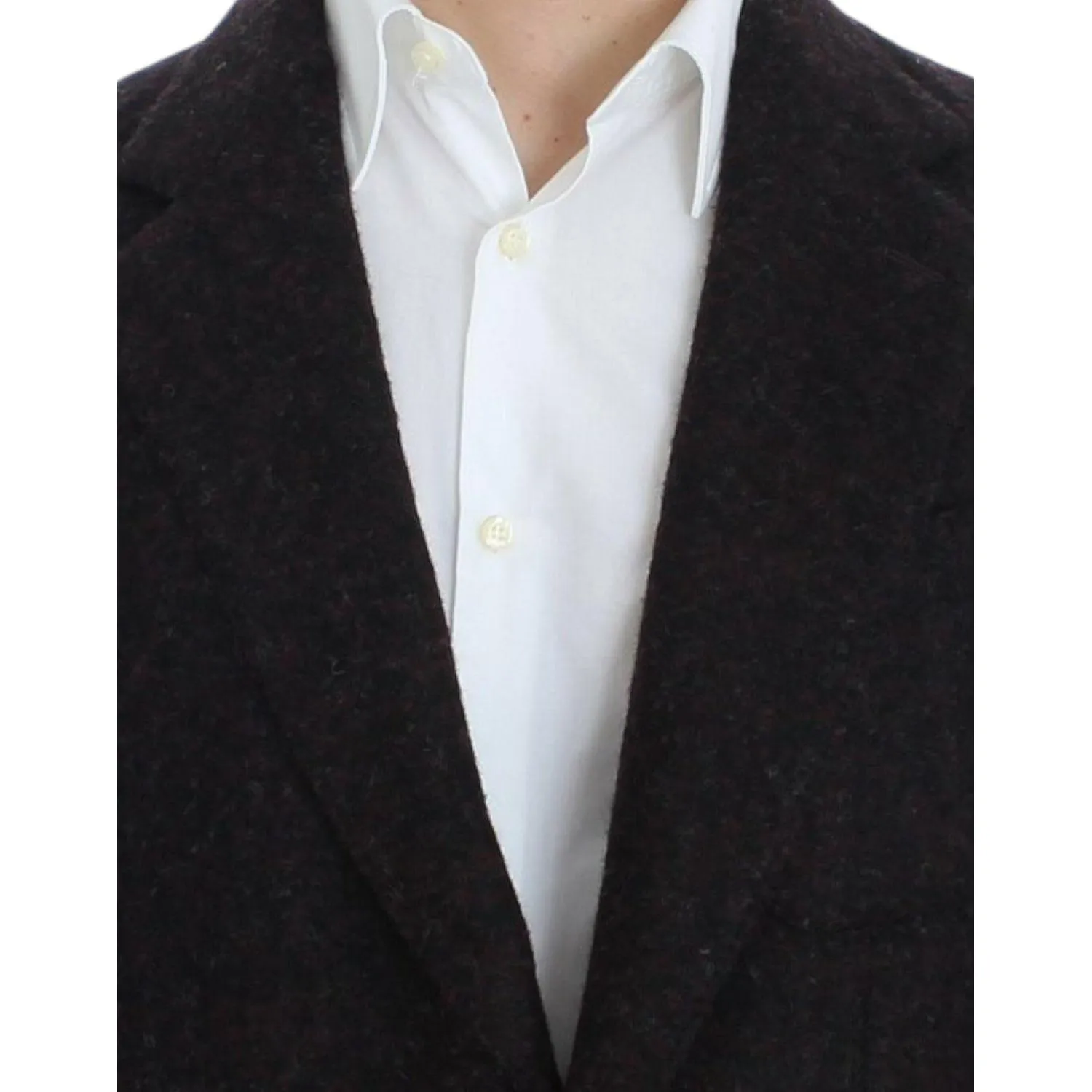 Dolce & Gabbana Bordeaux Alpaga Two-Button Blazer Jacket