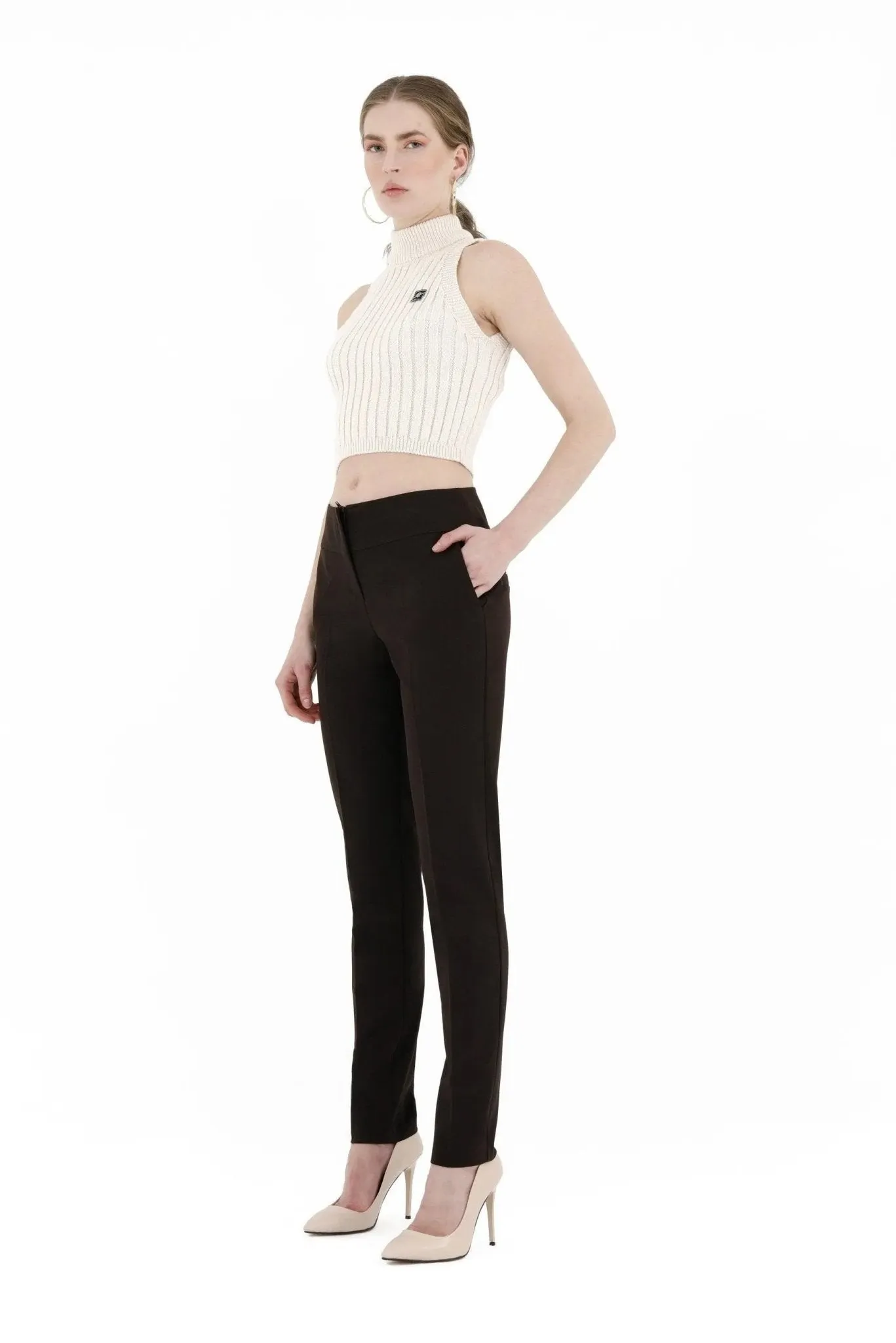 Dress Pants High Waist Straight Leg Pants