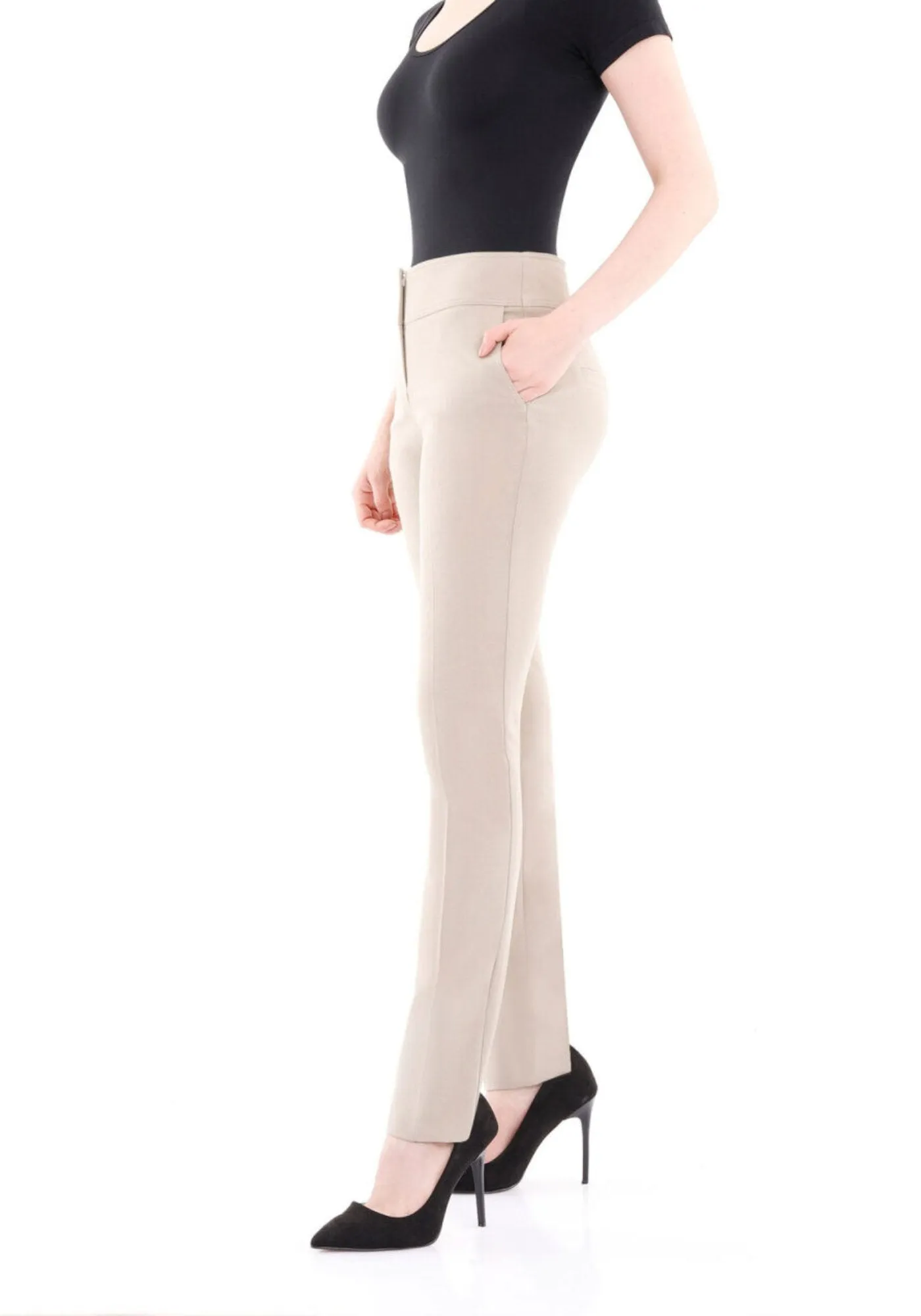 Dress Pants High Waist Straight Leg Pants