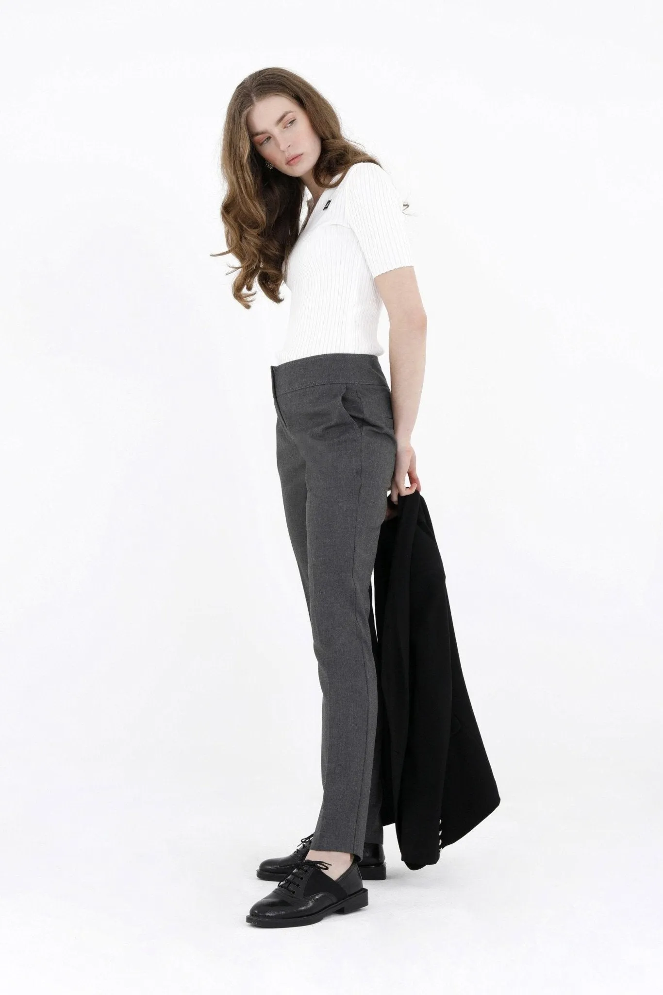 Dress Pants High Waist Straight Leg Pants