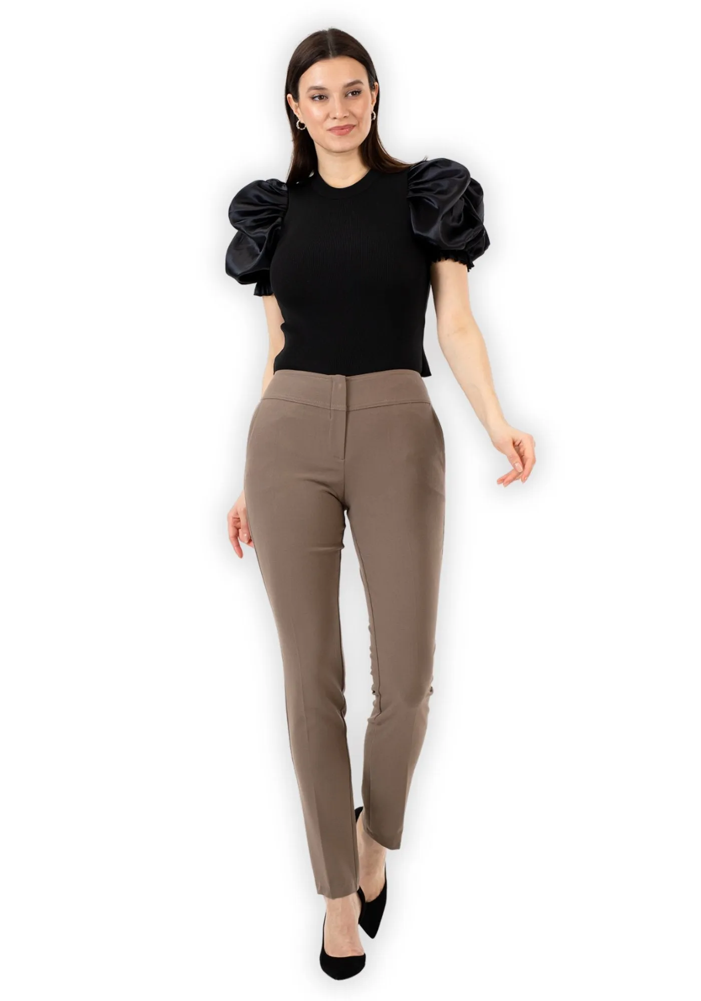 Dress Pants High Waist Straight Leg Pants