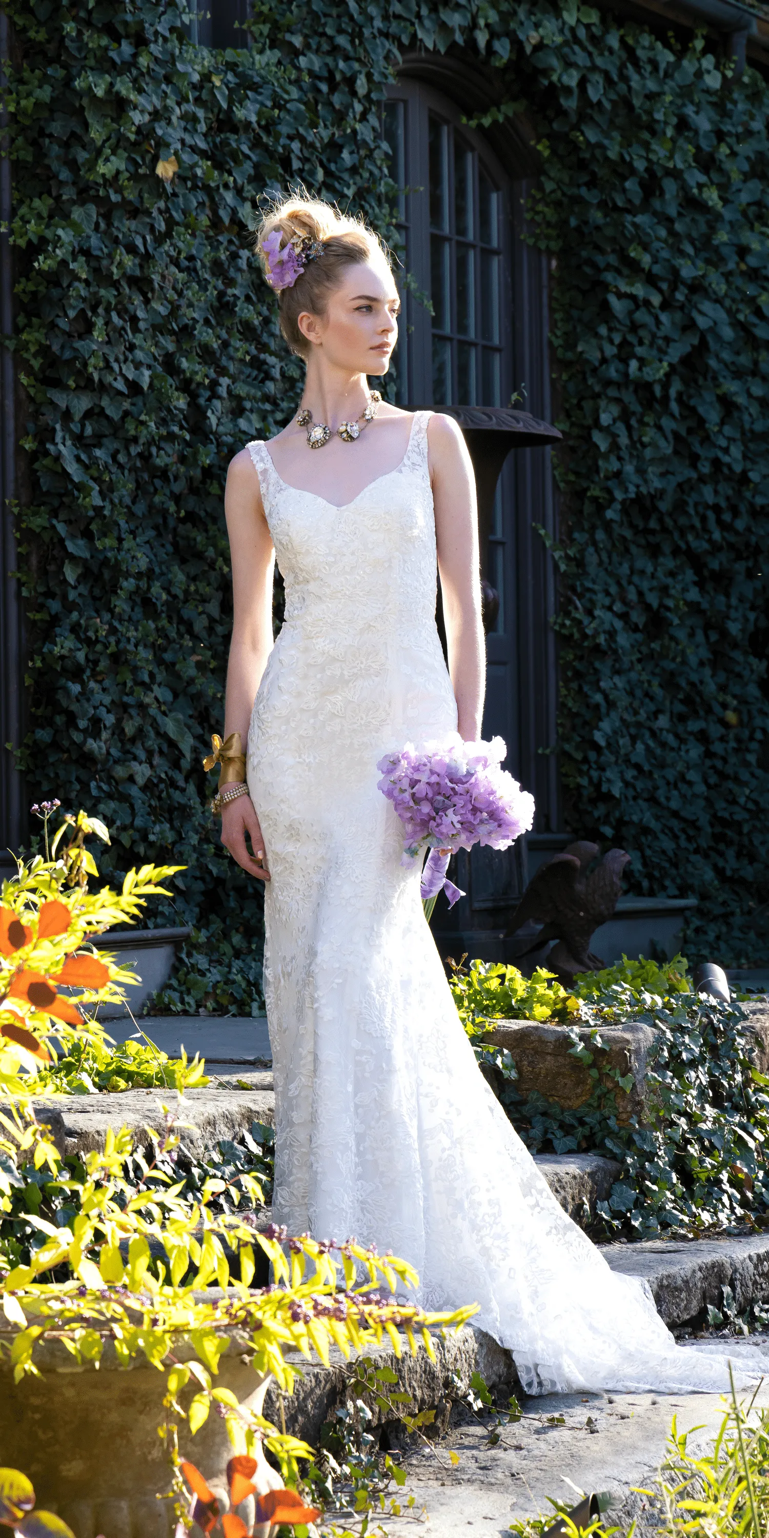 Embellished Sweetheart Tulle Trumpet Dress