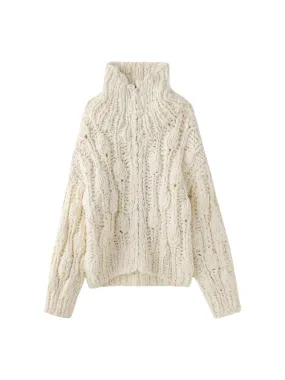 Fatma Zip-Up Knitted Jacket