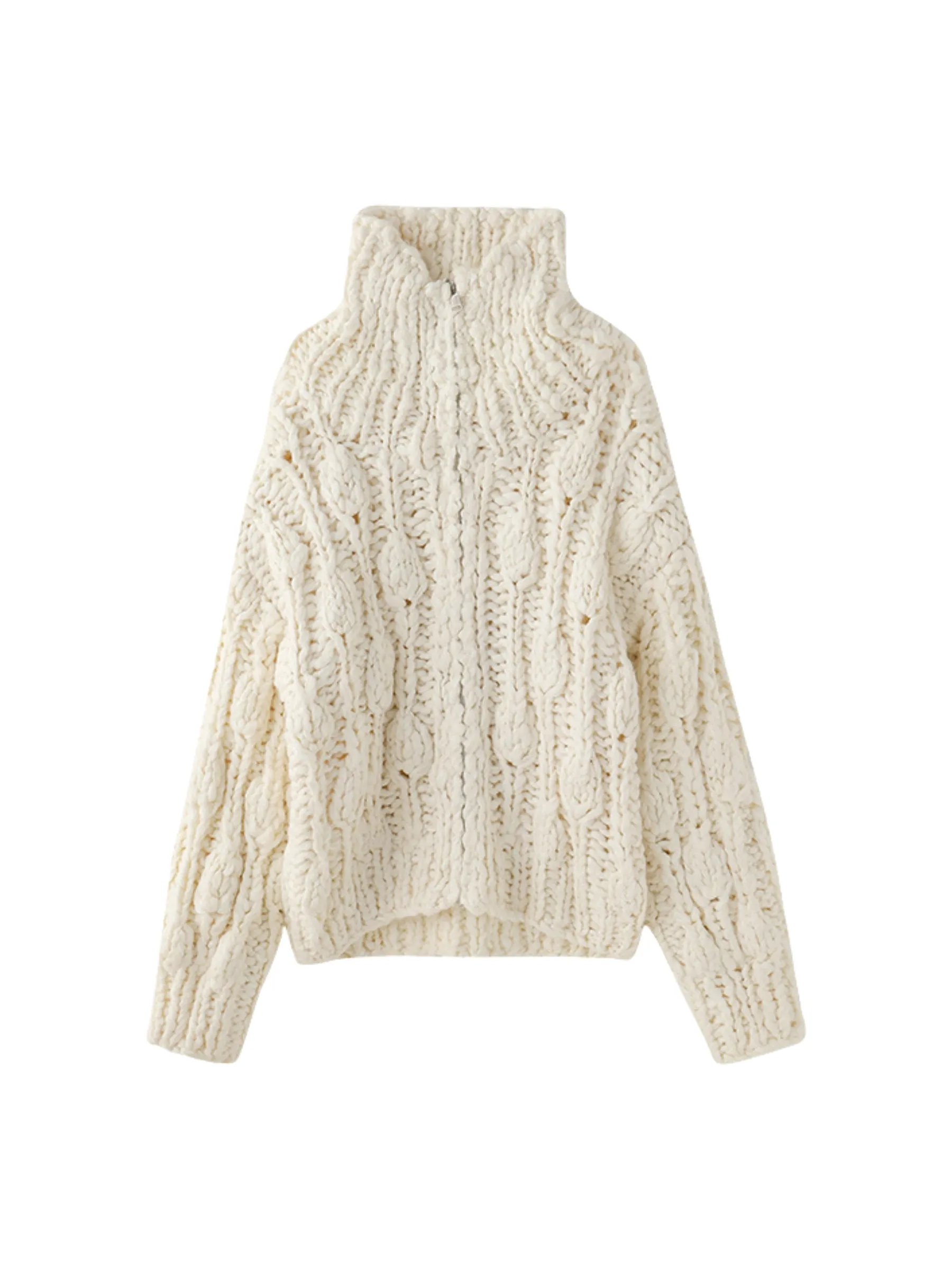 Fatma Zip-Up Knitted Jacket