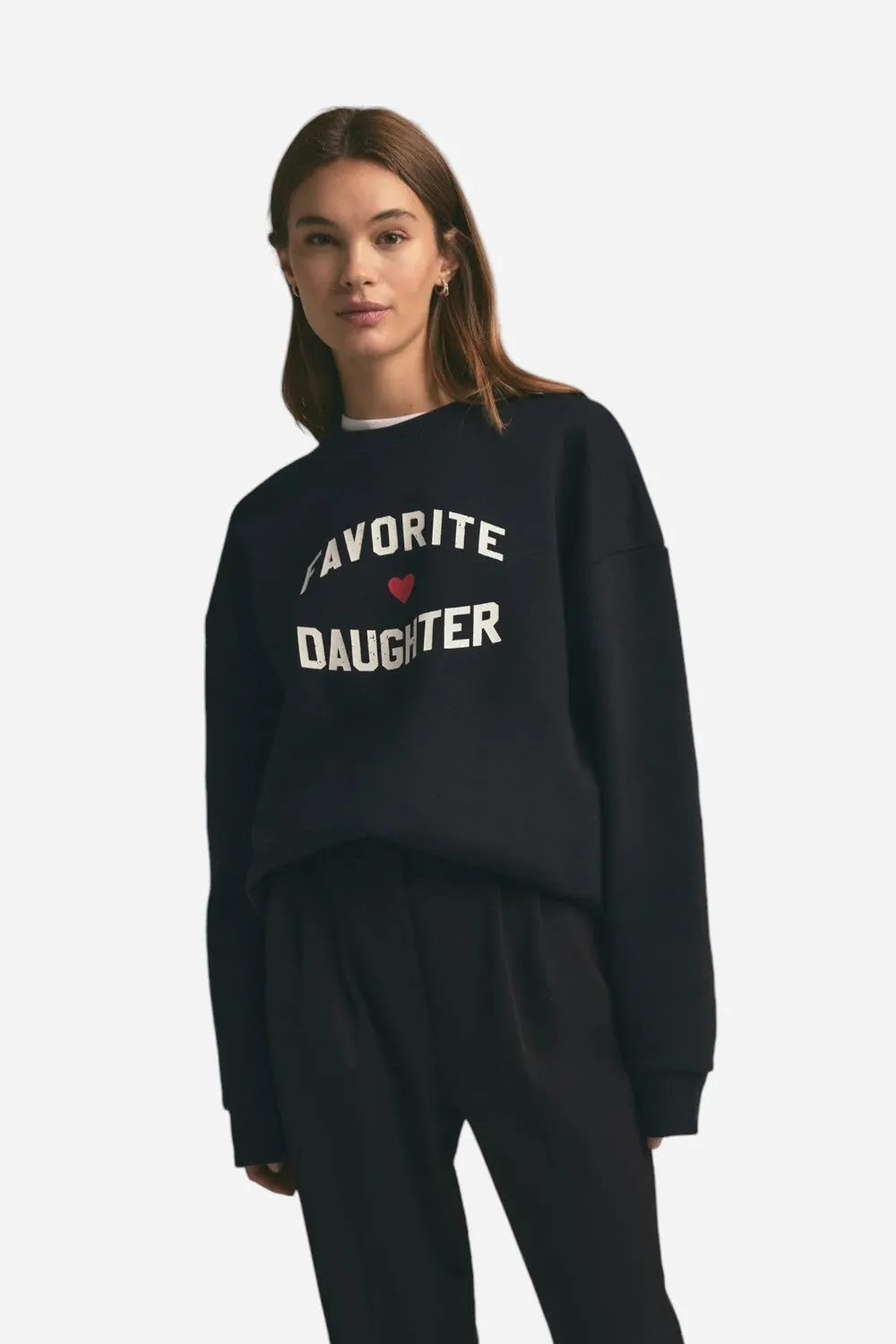 Favorite Daughter Heart Logo Sweatshirt Black