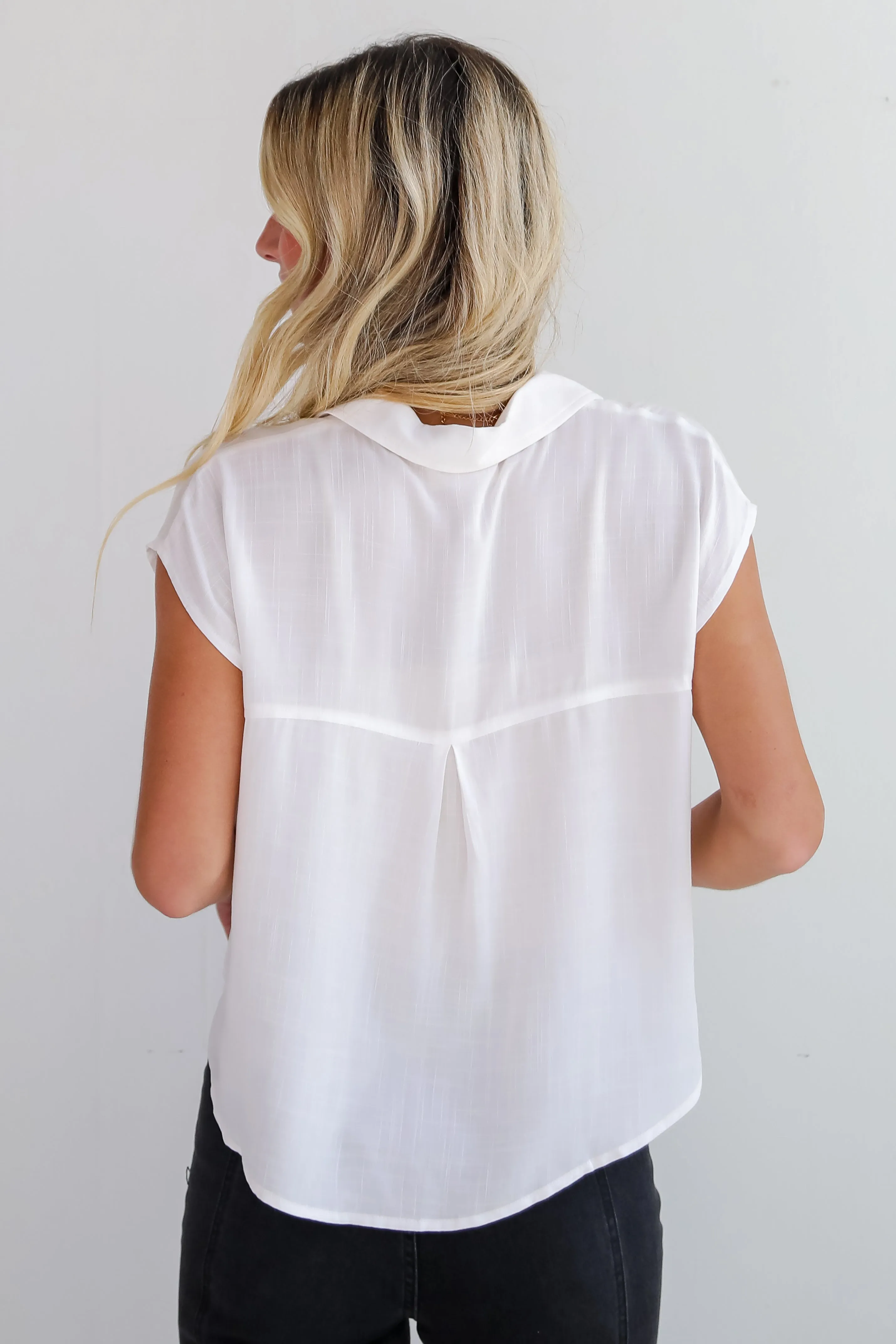 FINAL SALE - Seriously Cute Off White Blouse