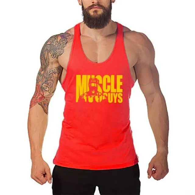 Fitness Stringer Hoodies Muscle Shirt Bodybuilding Clothing Gym Tank Top Mens Sporting Sleeveless shirts