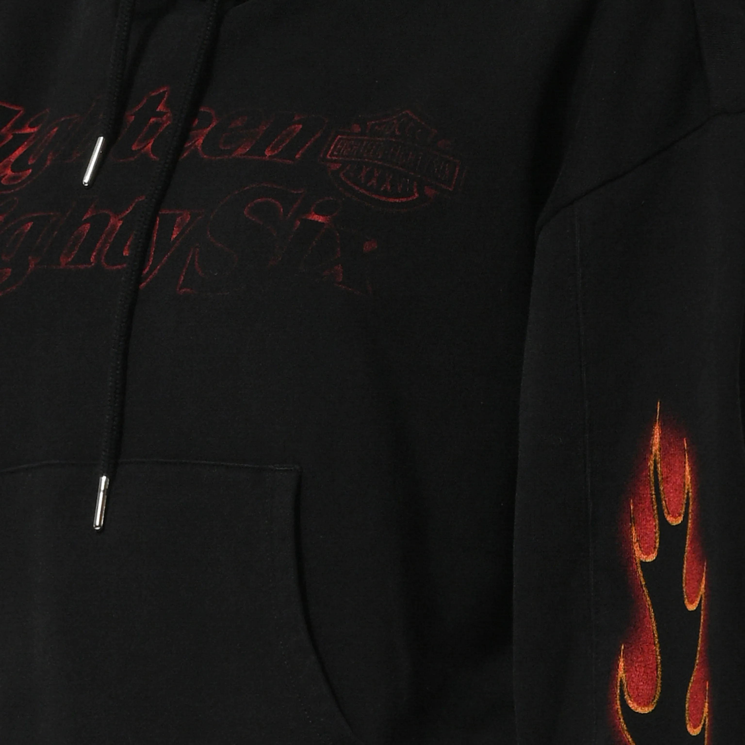 FLAME HOODIE W - BLACK