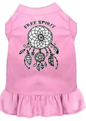 Free Spirit Screen Print Dog Dress Light Pink Xxl (18)