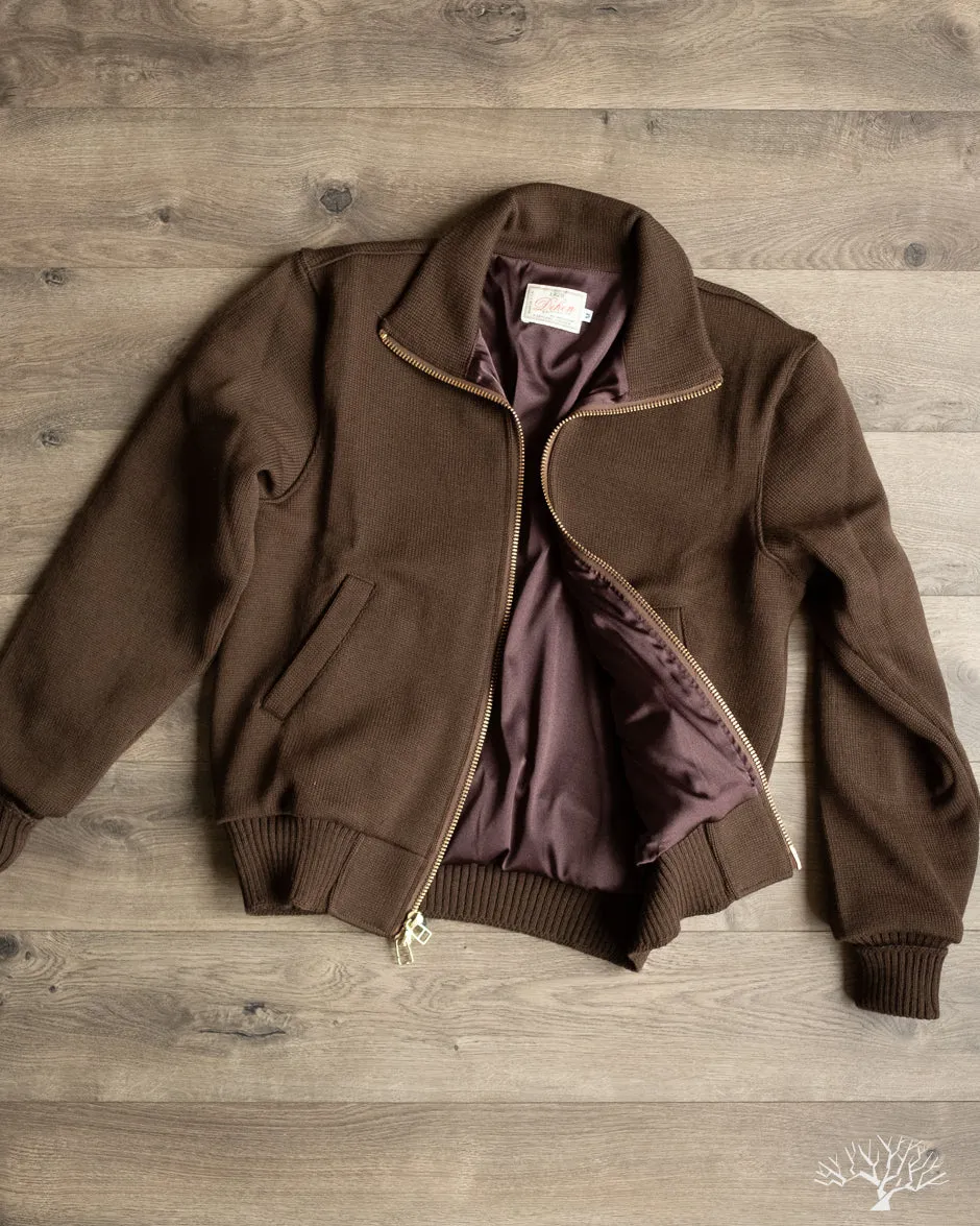 Full-Throttle Moto-Sweater - Brown