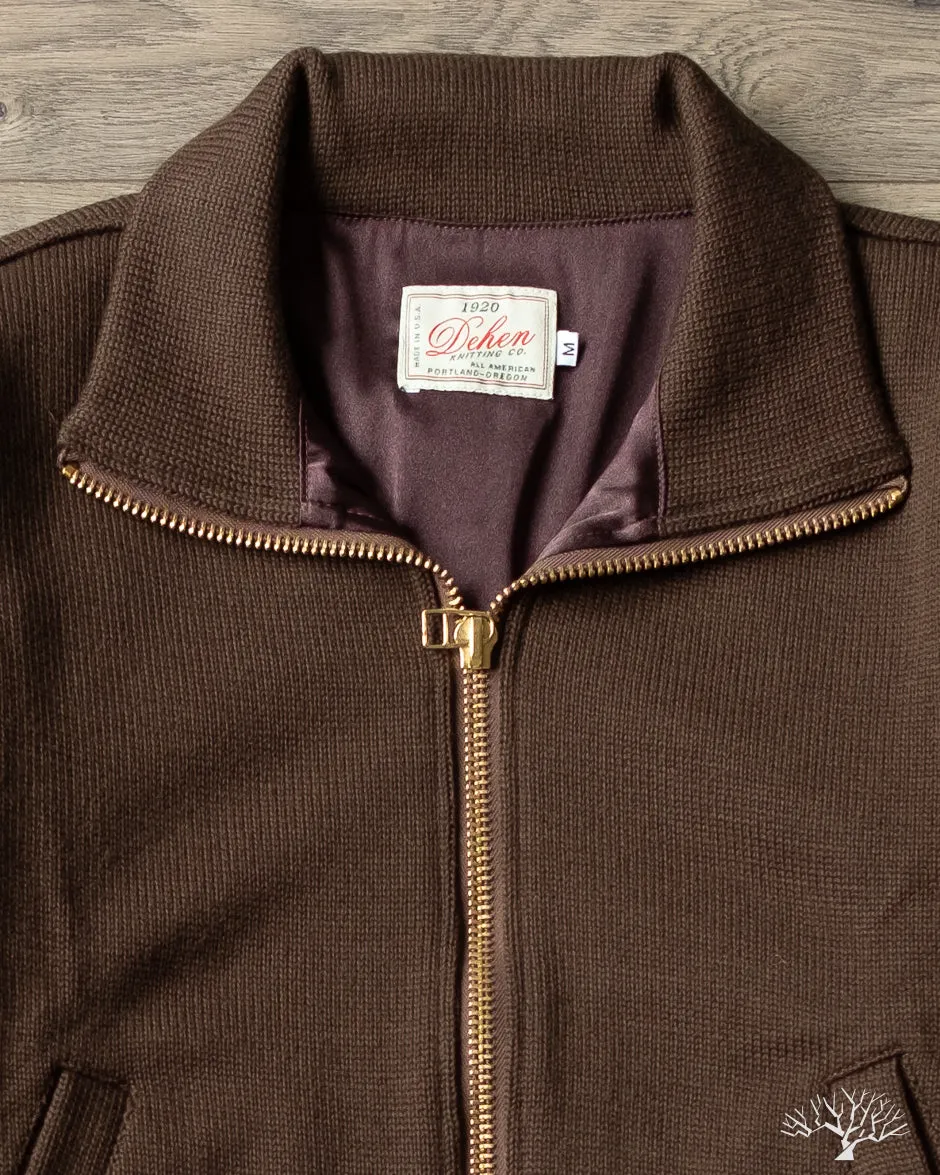 Full-Throttle Moto-Sweater - Brown