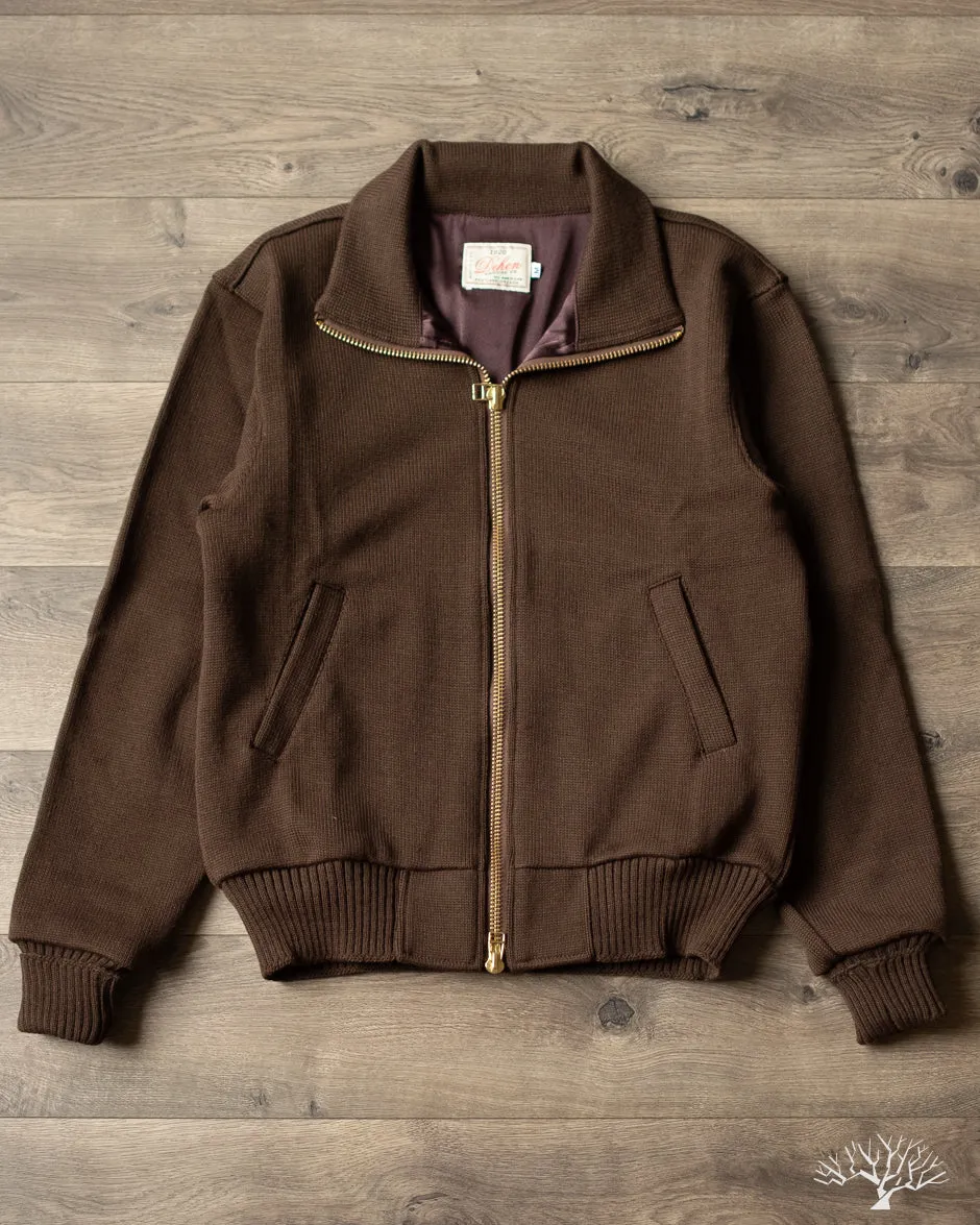 Full-Throttle Moto-Sweater - Brown