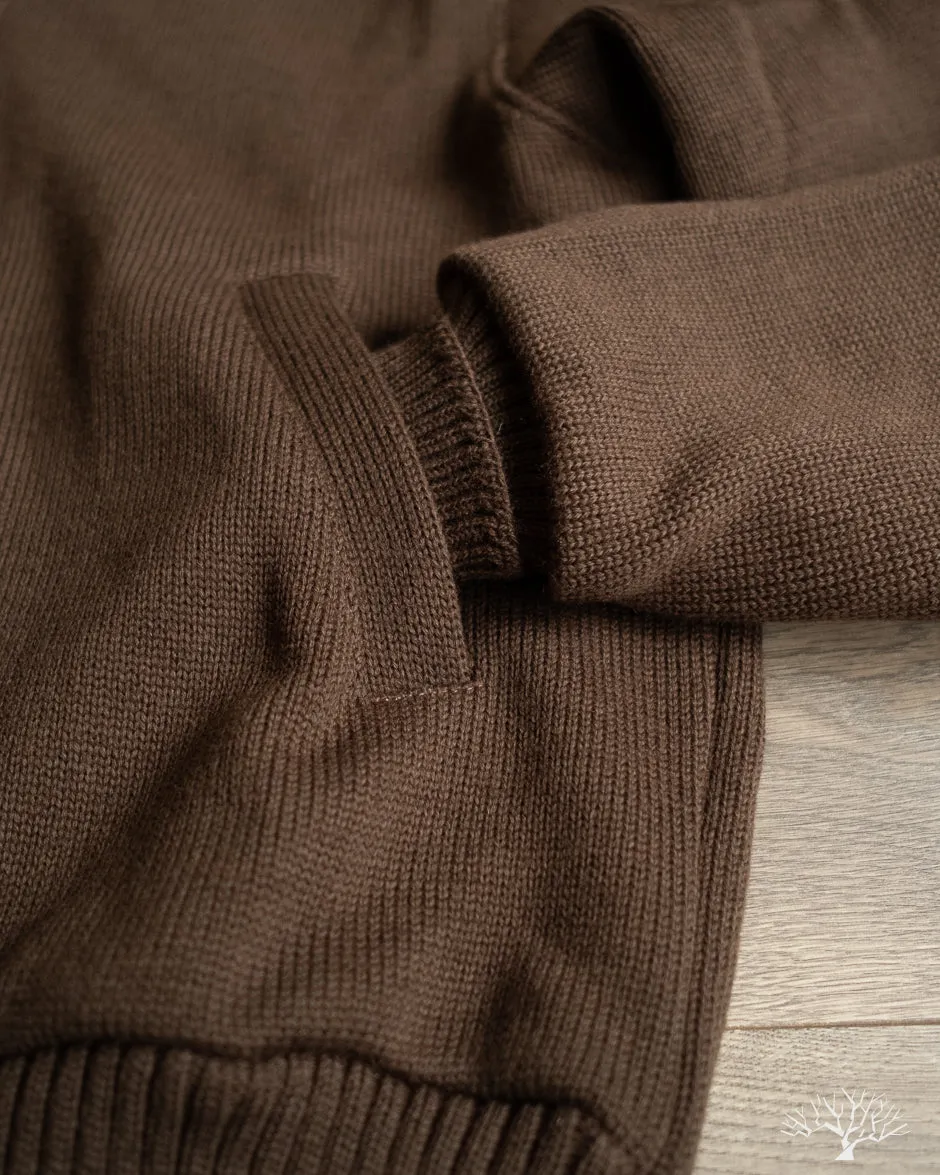 Full-Throttle Moto-Sweater - Brown