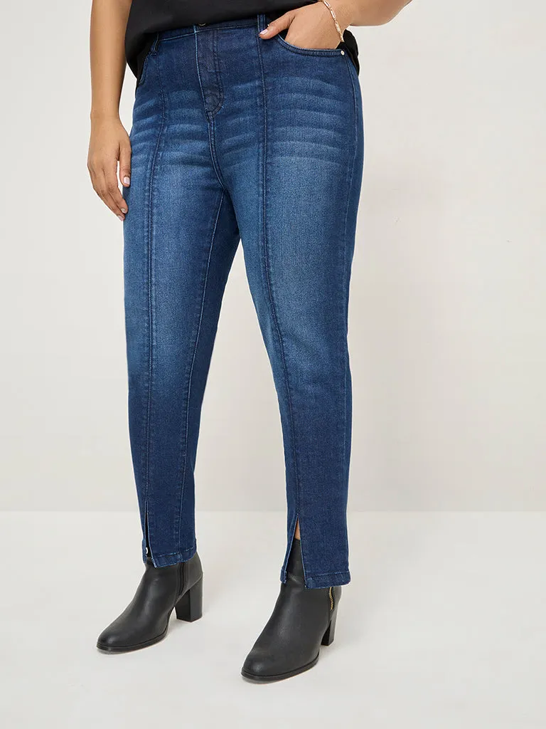 Gia Blue Slim - Fit High - Rise Jeans