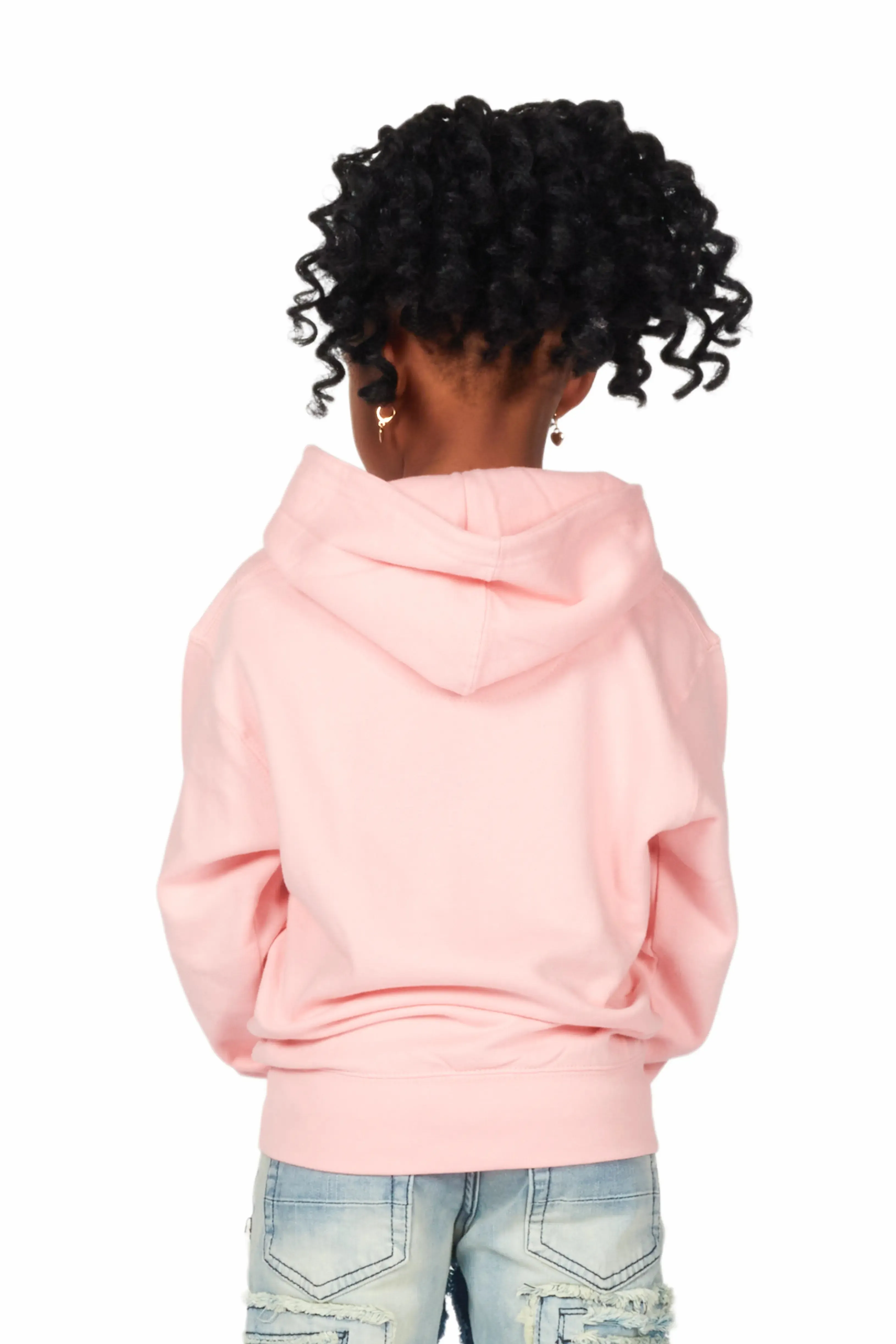 Girls Chloe Light Pink Graphic Hoodie