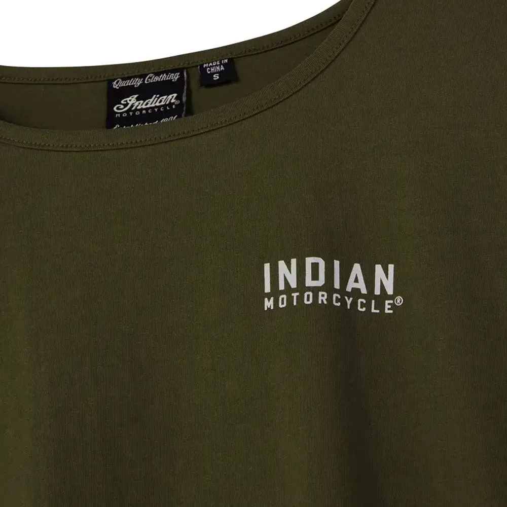 Indian Motorcycle Womens 1901 IMC Banded T-Shirt Green