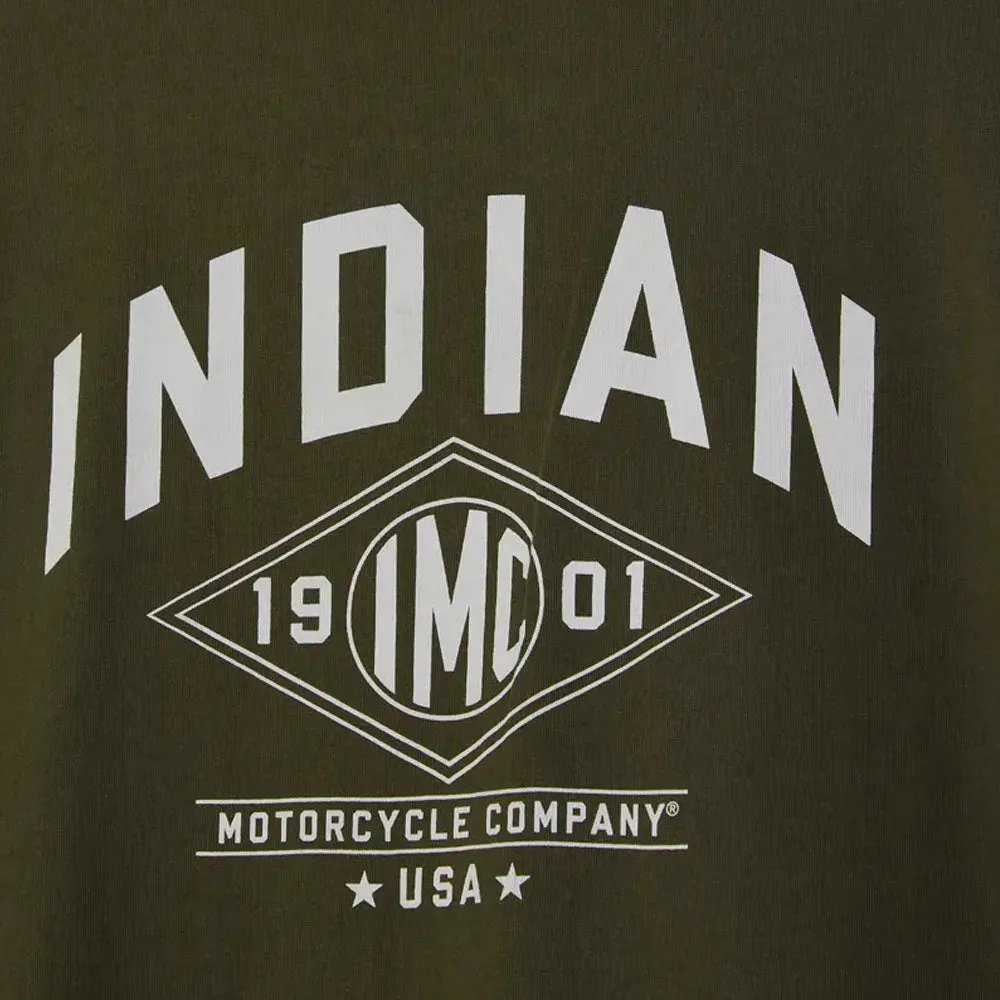 Indian Motorcycle Womens 1901 IMC Banded T-Shirt Green