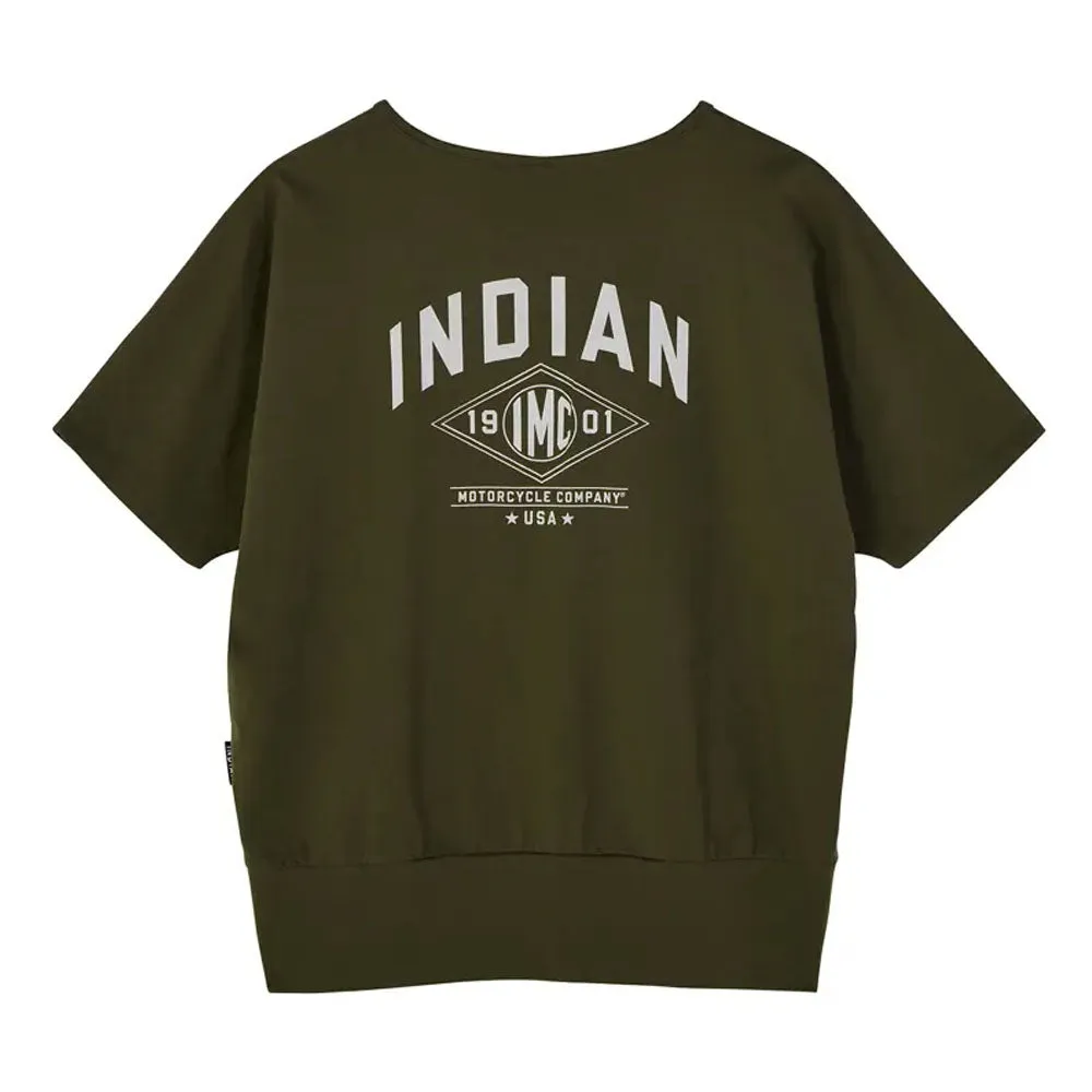 Indian Motorcycle Womens 1901 IMC Banded T-Shirt Green