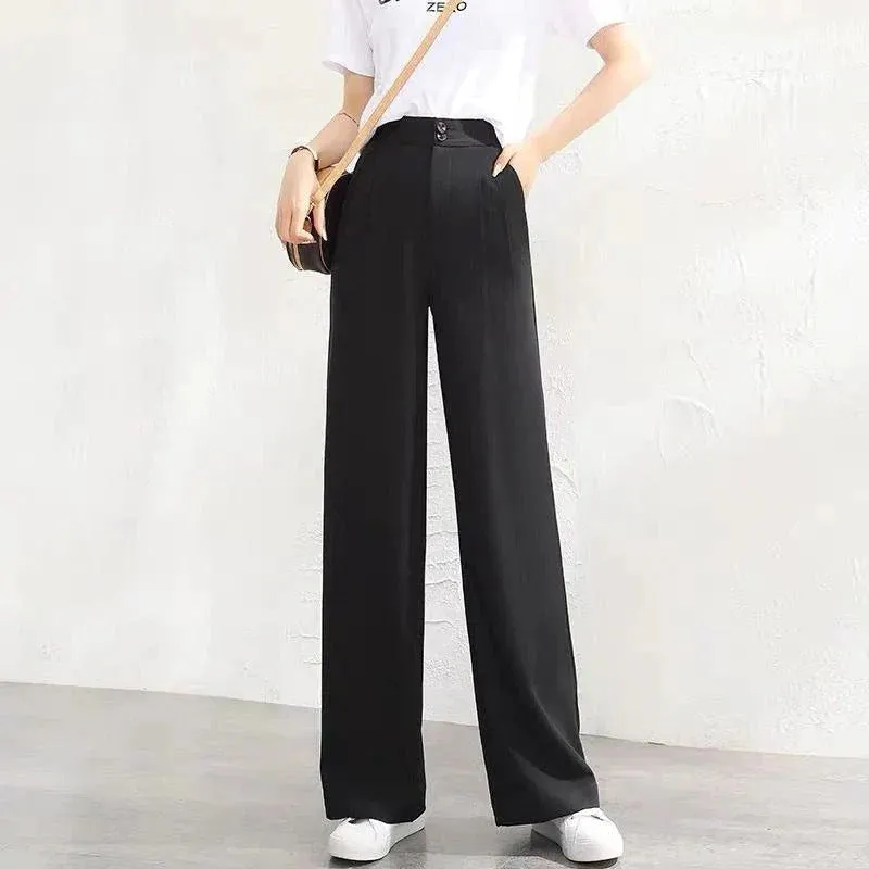 Ivyshape | Comfortable Wide Leg Pants Trousers for Women