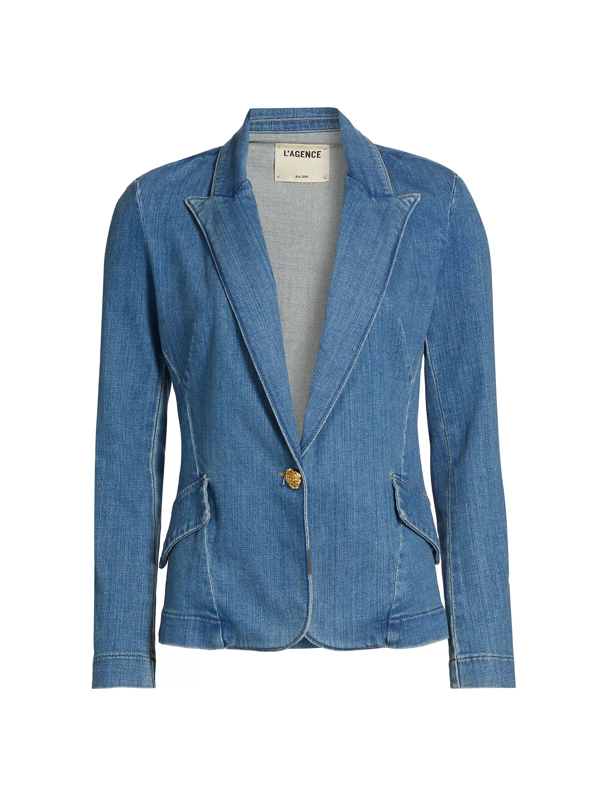 L'AGENCE BALDWIN DENIM BLAZER