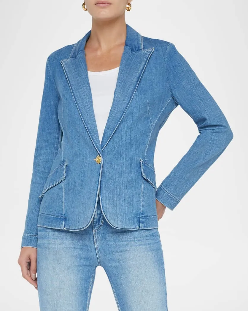 L'AGENCE BALDWIN DENIM BLAZER