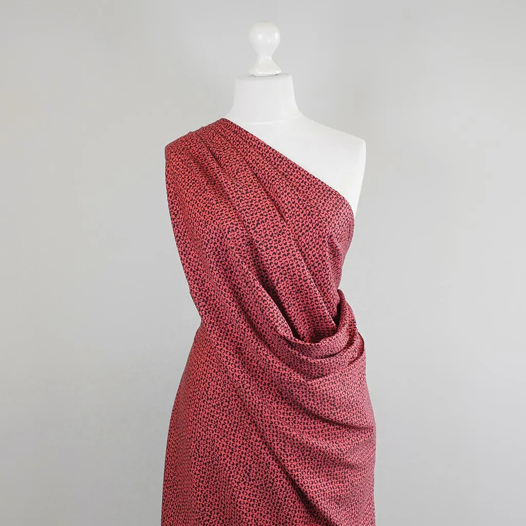 Linz - Jasper Red Ds Viscose Woven Twill Fabric