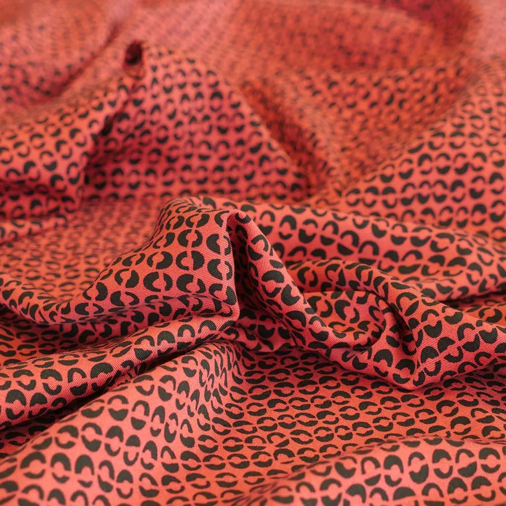 Linz - Jasper Red Ds Viscose Woven Twill Fabric