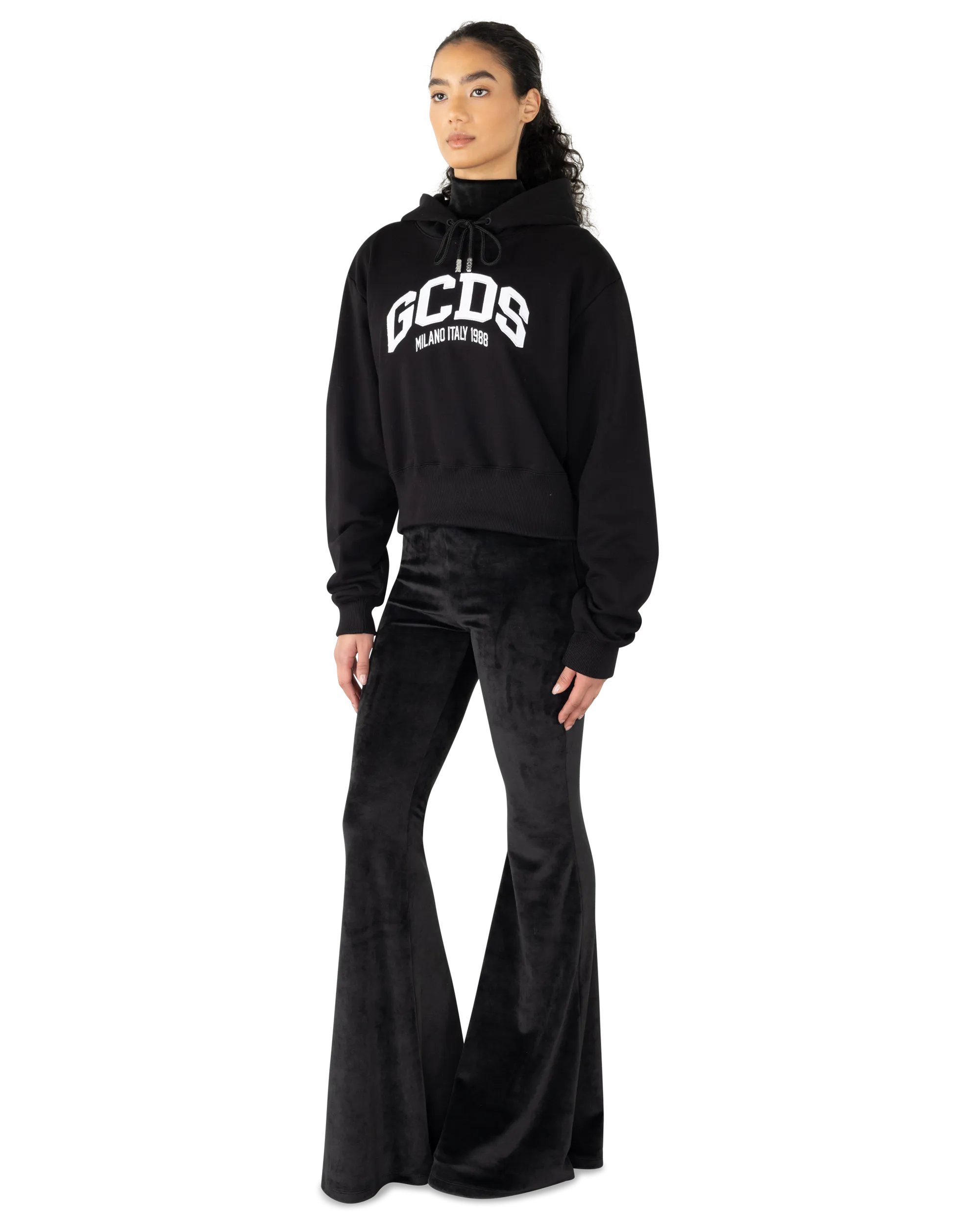 Lounge Logo Cropped Hoodie