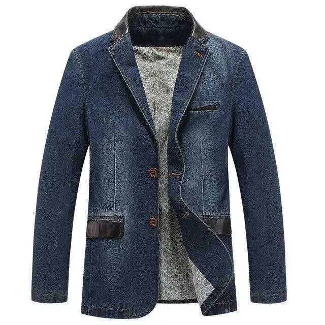 Men Blazer - Streetstyle Denim Blazer