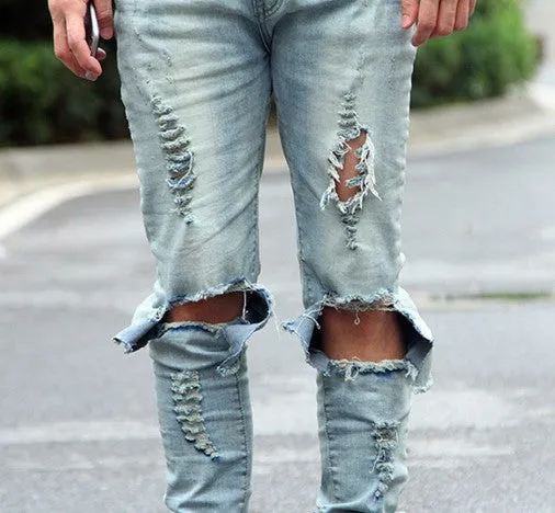 Men's Skinny Stylish Casual Ripped Jeans