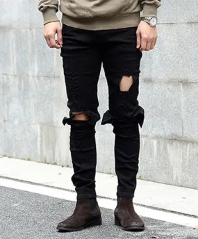 Men's Skinny Stylish Casual Ripped Jeans