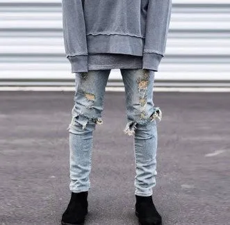 Men's Skinny Stylish Casual Ripped Jeans